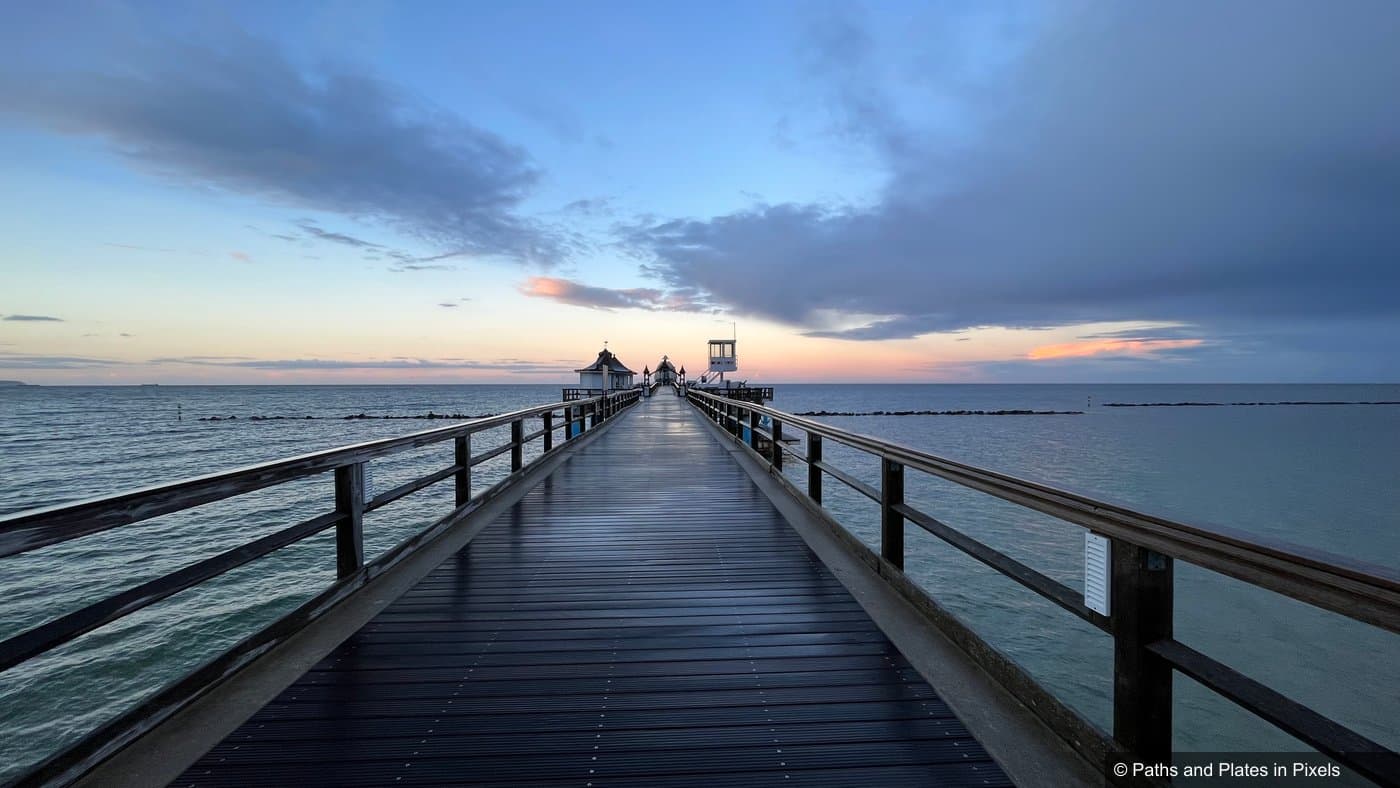 Sellin bridge at dusk, Germany